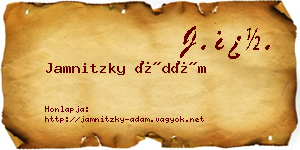 Jamnitzky Ádám névjegykártya